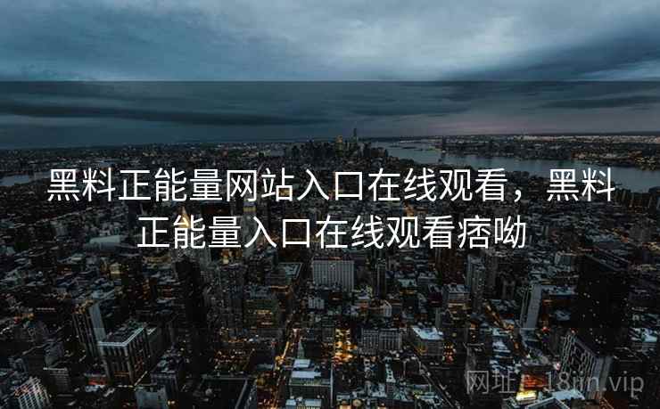 黑料正能量网站入口在线观看，黑料正能量入口在线观看痞呦  第2张